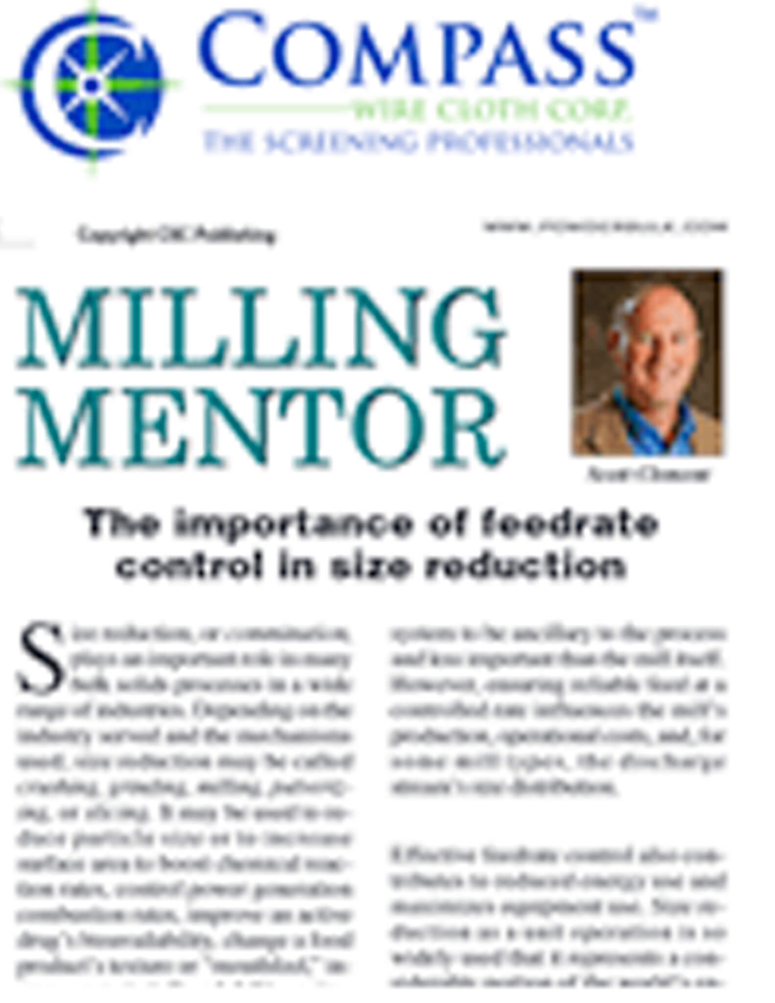 The Importance of Feedrate Control in Size Reduction